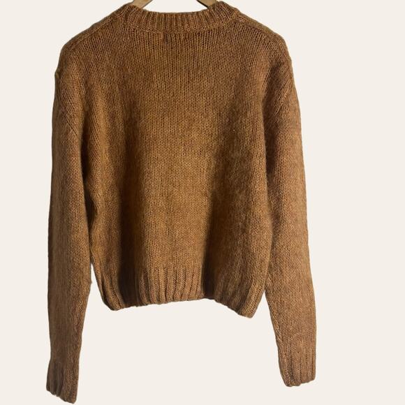 Molly Bracken Coco Camel Brown Wool Blend Crewneck Pullover Sweater Size Small - Picture 10 of 11